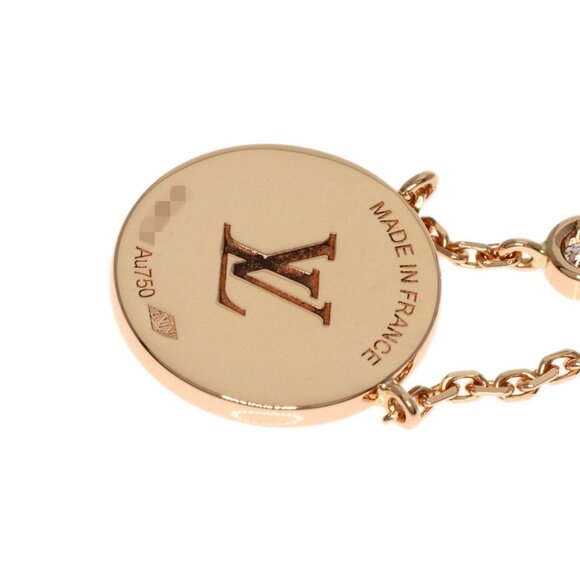 LOUIS VUITTON Sun Blossom 1P Diamond Necklace K18 Pink Gold - Picture 6 of 8